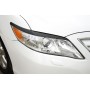 Накладки на передние фары (реснички) укороченные для Toyota Camry V40 2009-2011 | глянец (под покраску)