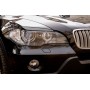 Накладки на передние фары (реснички) для BMW X5 (E70) 2007+ | глянец (под покраску)