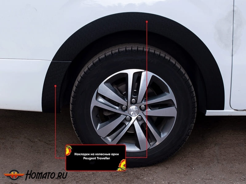 Накладки на колёсные арки для Opel Zafira Life 2019+ | шагрень, комплект | на короткую базу L2