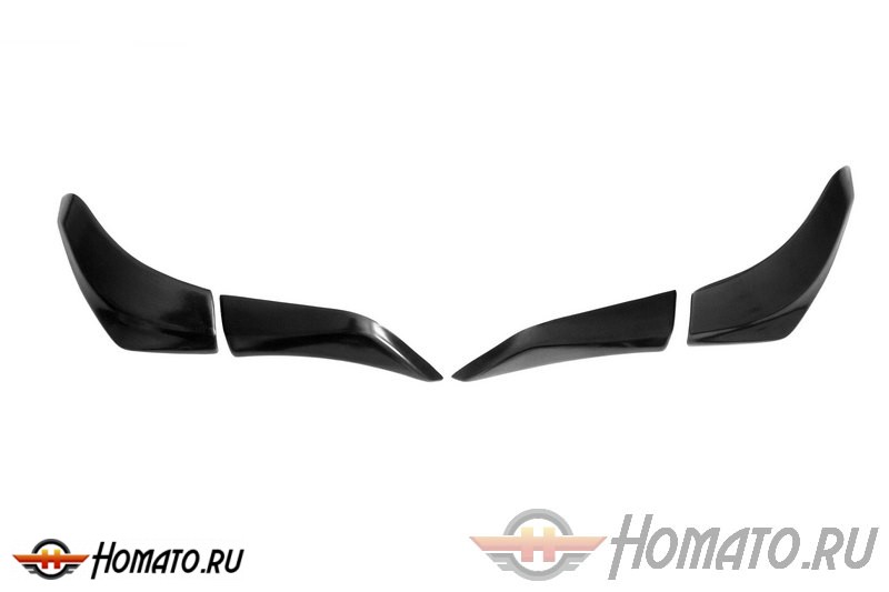 Накладки на задние фонари (реснички) Toyota LC 200 (2012-2014) | глянец (под покраску)