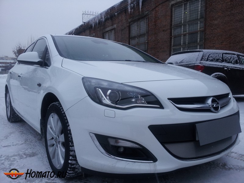 Защита радиатора для Opel Astra J (2013-2016) рестайл | Стандарт