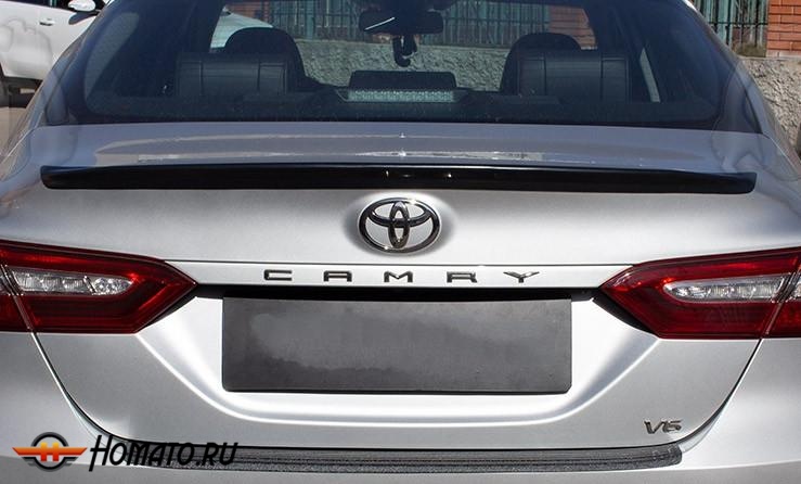 Лип-спойлер для Toyota Camry 70 2018-2021 дорестайл | глянец (под покраску)