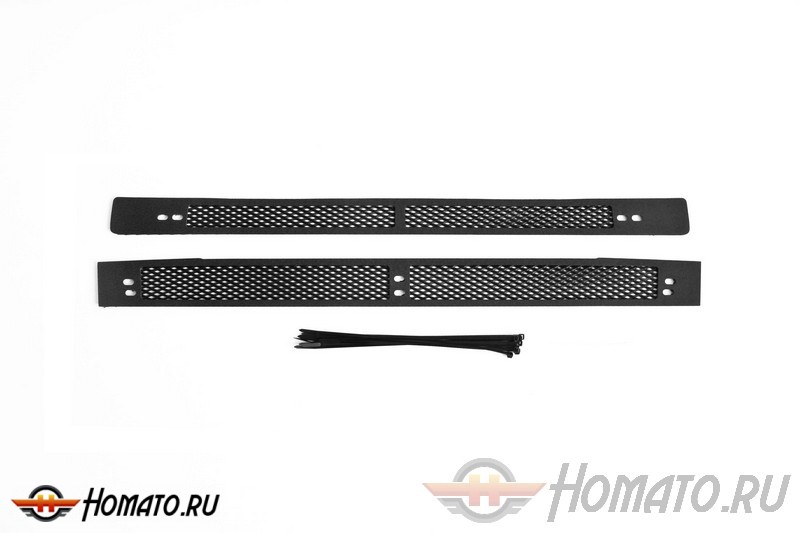 Защитные сетки на решетки переднего бампера для Fiat Ducato 2014+ (290 кузов) | 2 штуки