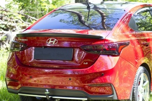 Лип-спойлер крышки багажника для Hyundai Solaris 2017+/2020+ | глянец (под покраску)